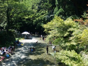 夏休みの川遊び